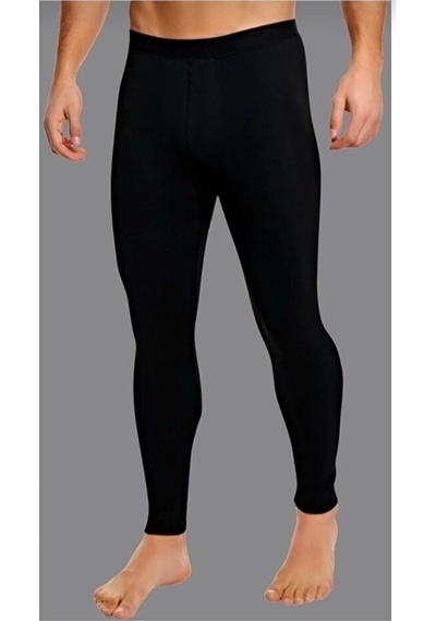 Lüx Wood Termal Uzun Sporcu Taytı Siyah Unisex Siyah