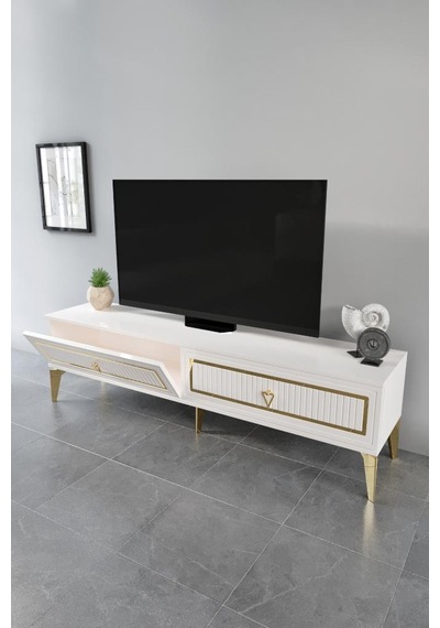 180 CM TREND MDF MEBRAN KAPAK BEYAZ GOLD