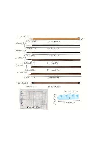 Çini Tahrir, Seramik Boyama, Çini Boyama, Vazo, Sırlama, Resim, Hasır Fırçalık, Brush Yazı-18'li Set
