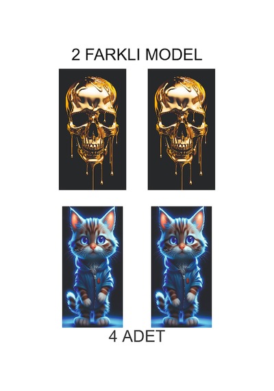 Yeni Bir Dokunuş Kapı Direk Folyo Sticker Etiket