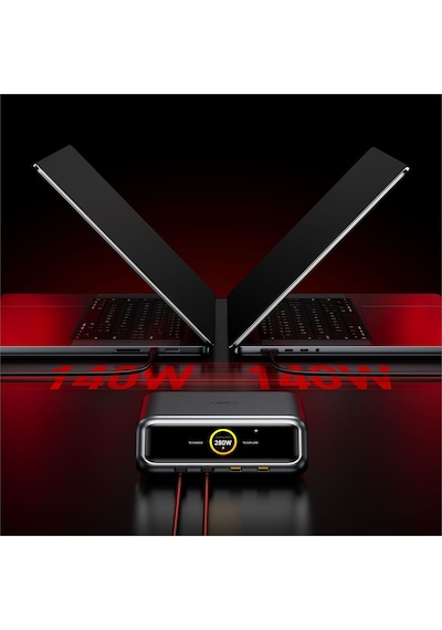 Aohi Magcube Masaüstü Usb Şarj İstasyonu, Gan+ 280w Hızlı Şarj Cihazı, Siyah-101104755