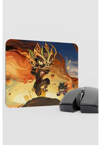 Gaming Genshin Impact Anime Gacha V5 - 22x18 Gaming Mouse Pad Fare Altlığı