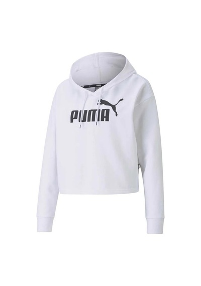 Puma Ess Cropped Logo Hoodie Tr Beyaz Kadın Sweatshirt 58687002