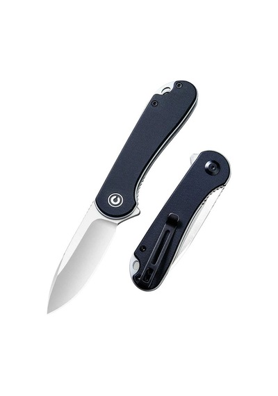 Civivi Elementum Black G10 Handle Satin Finished D2 Blade Kamp Çakı Siyah