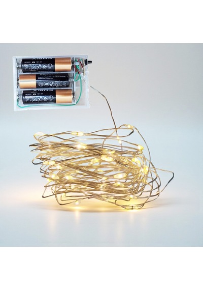 Upway 5 Metre Su Geçirmez Günışığı 50 Led Işık - Pilli Dekoratif Aydınlatma Sarı