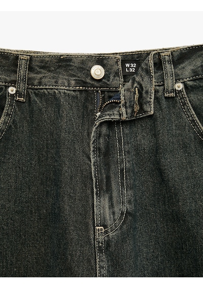 Koton Normal Bel Cepli Pamuklu Bol Super Baggy Jean Pantolon Green Cast 7wam40209nd Yeşil Koton Normal Bel Cepli Pamuklu Bol Super Baggy Jean Pantolon Green Cast 7wam40209nd Yeşil