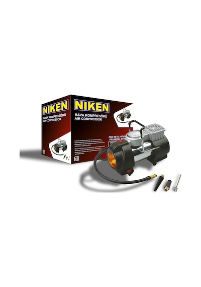 Niken Çantalı Araç Oto Hava Kompresörü Metal Gövde Işıklı  12v 150 Psi