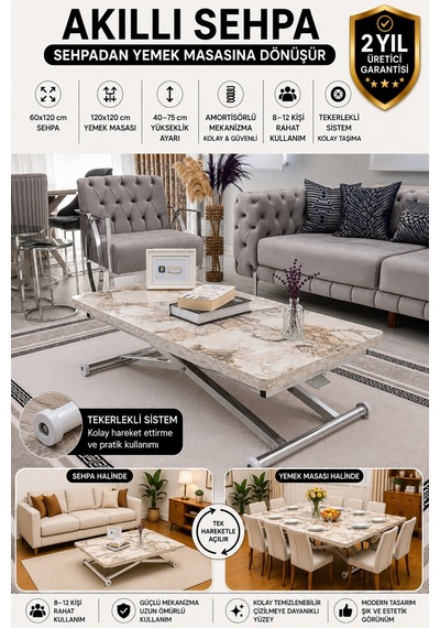 Home Üst Tabla Mdf Beyaz Mermer Oval Köşe Alt Krom