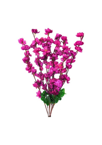 Nettenevime Yapay Çiçek Bahardalı Japon Kiraz Çiçeği 7 Dallı 57 CM Mor