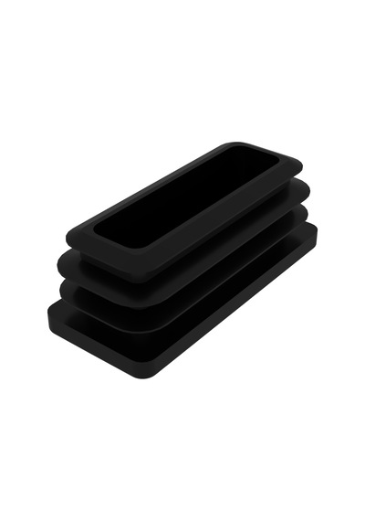 Cateksss 30x70 Mm Profil İçin Kademeli İçe Geçme Profil Tapası, Profil Kapak, Profil Tapa Siyah - 45 Li Paket