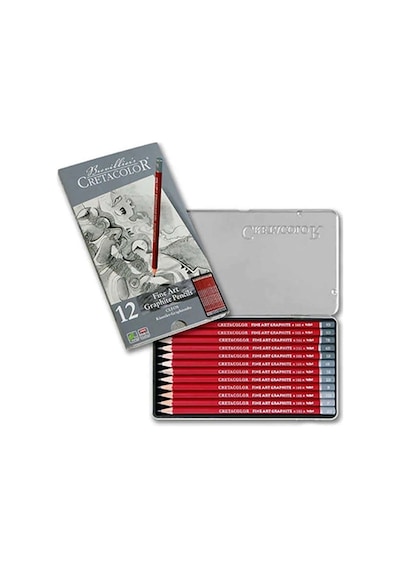 Cretacolor Cleos Fine Art Dereceli Kalem Seti 12li Metal Kutu 16052