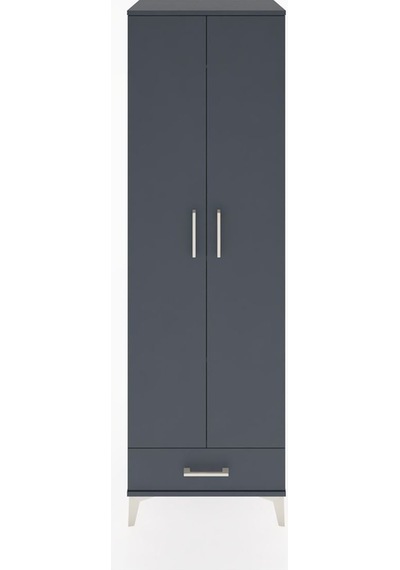 Hyperion Dolap 3 Raflı Tek Çekmeceli Tek Askılı 60x44x195 Antrasit-antrasit Antrasit