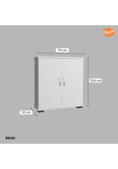 Ayakkabılık 2 Kapaklı Ayakkabı Dolabı Ard-112 Beyaz