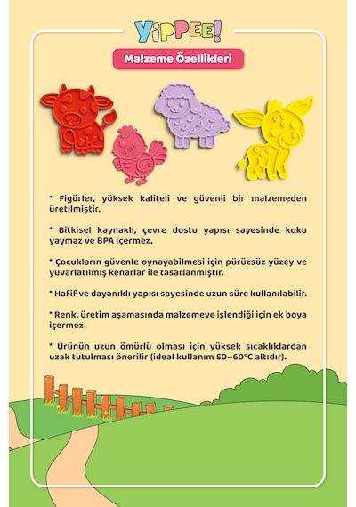 Renkleri Öğreniyorum Çiftlik Hayvanları Renk Eşleştirme Oyunu 40 Parça