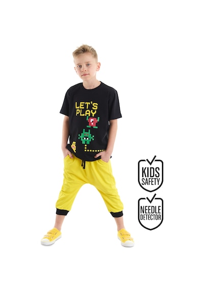 Denokids Mushi Lets Erkek Çocuk T-Shirt Kapri Takım Çok Renkli