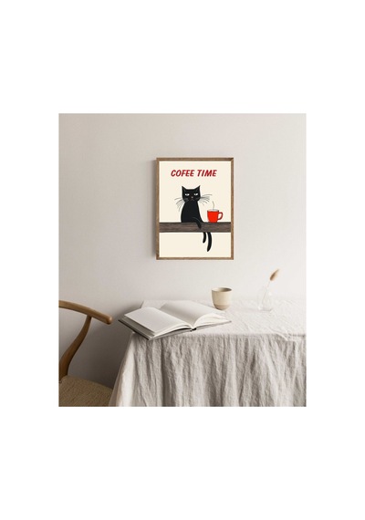 Poster Ahşap Çerçeveli Oturma Odası Salon Mutfak Dekoratif Tablo Çok Renkli - 815734468 Çok Renkli