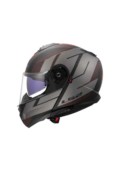 Ls2 Strobe 2 Code Çene Açılır Kask Mat Siyah - Gri
