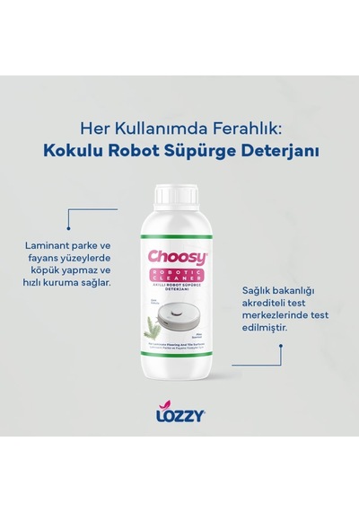 Choosy Robot Süpürge Zemin Temizleyicisi Robot Süpürge Deterjanı 1 L