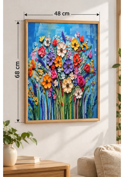 1000 Parça Çiçekler Puzzle 48 X 68 Cm Yüksek Baskı Kaliteli Eğlenceli Ve Eğitici Puzzle