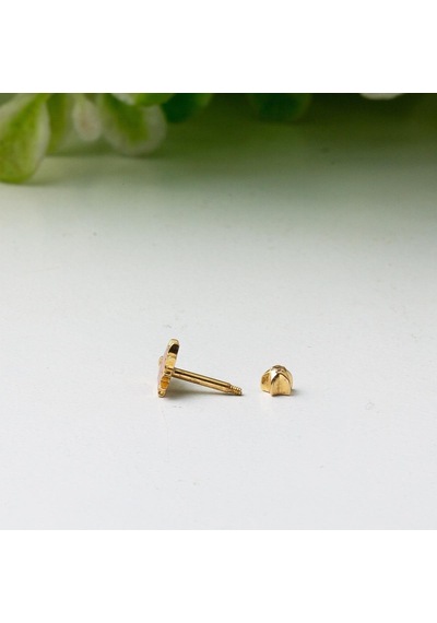 Bilezikci  14 Ayar Altın Kırmızı Tragus Küpe Kphsy14k22489 Sarı