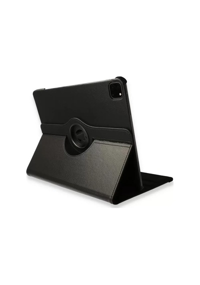 Newface Apple iPad Uyumlu Pro 12.9 2021 Kılıf 360 Tablet Deri Kılıf - Siyah Arka Kapak