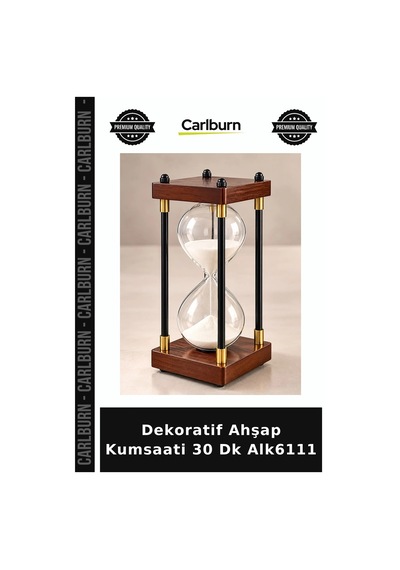 Dekoratif Ahşap Kumsaati 30 Dk Alk6111 Masaüstü Aksesuar Görsel Obje Büro Eşyası Çok Renkli