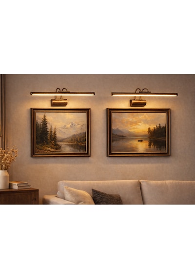Sarjlı Led Flüt Resim Aplik 6w 3200k Gün Işığı 35cm Duvar Tipi Ayna/tablo Üstü Dekoratif Işık Ip20 Iç Mekan Kullanım Eskitme