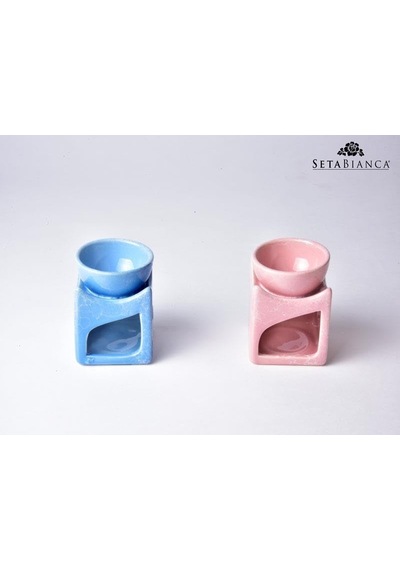 Setabianca Seta Ceramic Tealıght Kokuluk Çizgi Kase Mıx 7 7 8 Cm çok renkli