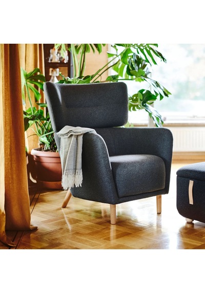 Ikea Siyah Konforlu Berjer Koltuk - Berjer Ve Puf