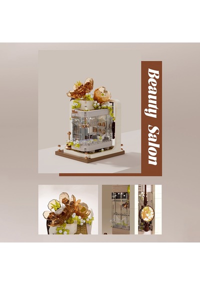 Balody Çiçekli Sokak Serisi Güzellik Salonu Bl21323 Mini Blok Yapı Oyuncakları Seti