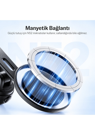 Bix Tch07 Manyetik Boyun Askılı Telefon Tutucu Aksiyon Kamera Uyumlu 360 Ayarlanabilir Vlog Ve Pov Çekim Aparatı Siyah