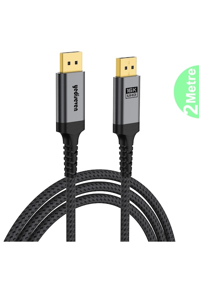 Displayport To Displayport Dp 2.1 Görüntü Aktarma Kablosu 2 M