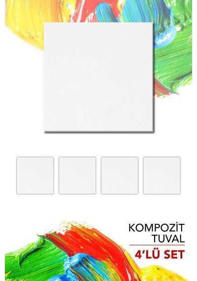9x9 Cm Pres Kompozit Tuval 6'lı Paket 1 Adet