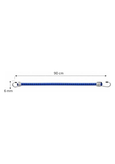 Bagaj Lastiği 3 Lü Set 80 Cm 6mm, Dolamaçlı Elastik Kordon, Çelik Kancalı, Yüksek Dayanımlı, Güvenli Yük Sabitleme İçin Profesyonel Kullanım
