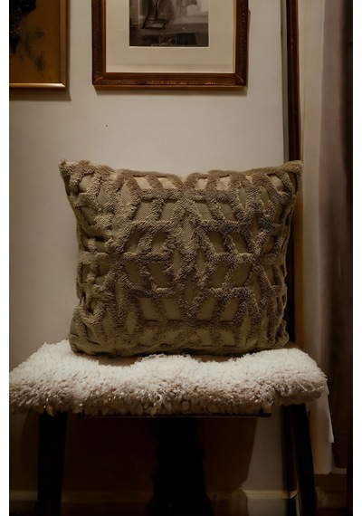Bohem 4'lü Dekoratif Yastık Kılıfı Kırlent Kılıfı 43x43 Cm Kahverengi Etnik Dsn Kahverengi