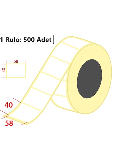 40x58 Mm Termal Cas Terazi Etiketi 500'lü Sarım