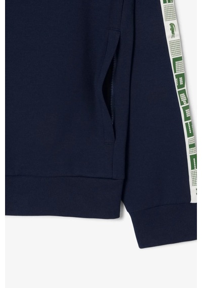Lacoste Men's Hoodie Sweatshirt Erkek Tam Fermuar Sweatshirt Lacivert Yeşil