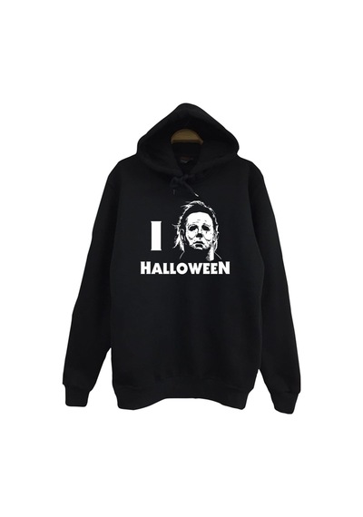 Halloween Baskılı Çocuk Sweatshirt Siyah