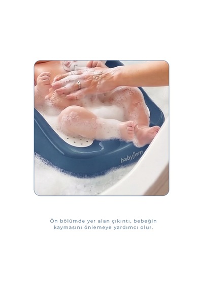 Babyjem Soft Banyo Desteği Bebek Yıkama Yardımcısı İndigo Mavi Çok Renkli