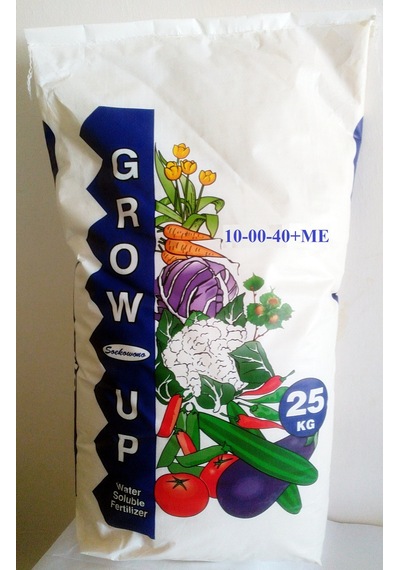 Grow Up 10.00.40+Me 25 KG N-K Içerikli Damlama Sulama Gübresi