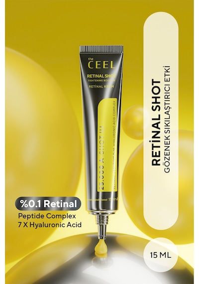 The Ceel Retinal Shot %0,1 Sıkılaştırıcı & Güçlendirici Krem Retinal,7x Hyaluronic Acid, Q10 15 ml