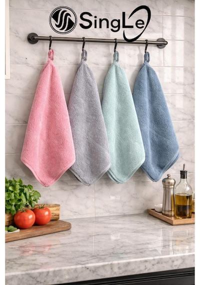 Mikrofiber Yumuşak Dokulu Temizlik Bezi 30 40 Mutfak Temizlik Havlusu Leke, Koku Yapmaz 1 Adet Diğer