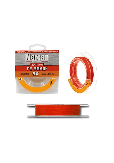 Mercan Platinum Pe 9X Örgü İp 150 M Turuncu Misina