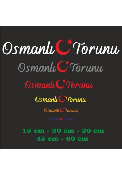 Osmanlı Torunu Oto Sticker