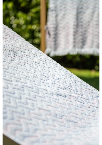 Menderes Home Cotton Collection Bukle Plaj Havlusu Saçaklı Mavi