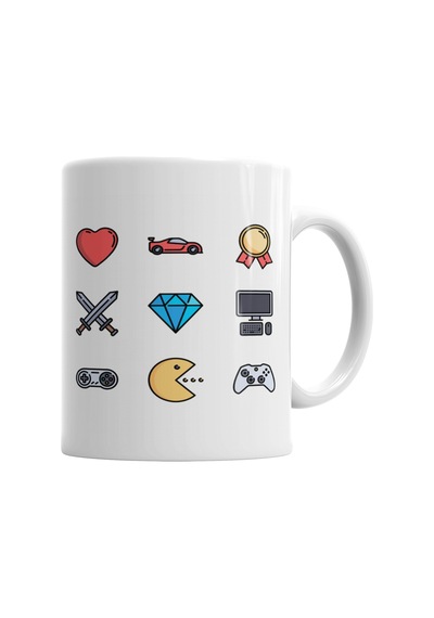 Blusa Gamer Kupa Bardak Porselen Karışık