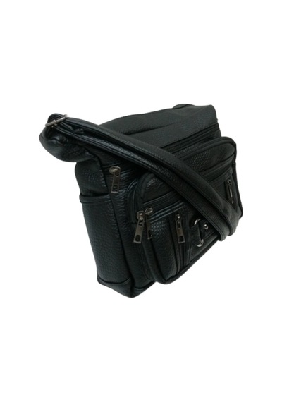 Meriç Yıkanmış Deri Çapraz Kadın Çantası Siyah