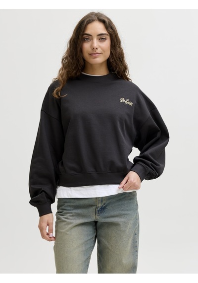 Jack & Jones Kadin Sirt Baskili Sweatshirt - Gia - 12290097 Phantom