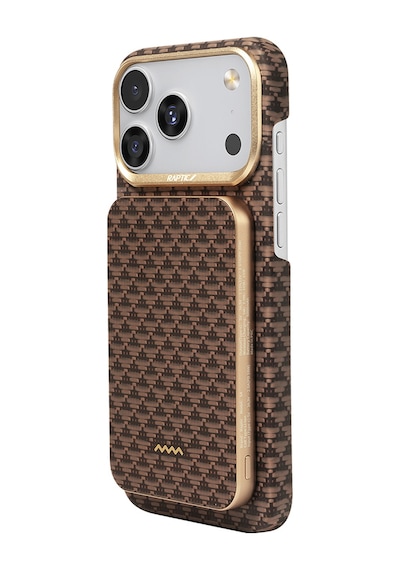 Raptic S4 Aramid-skin M-safe Özellikli Ultra İnce Powerbank 15w 5000mah Kahverengi Kahverengi