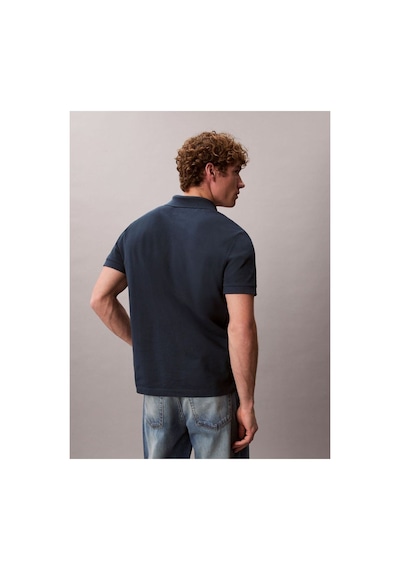 Calvin Klein Erkek Normal Kesim Pamuklu Kısa Kollu Lacivert Polo Yaka T-shirt-16176 Lacıvert